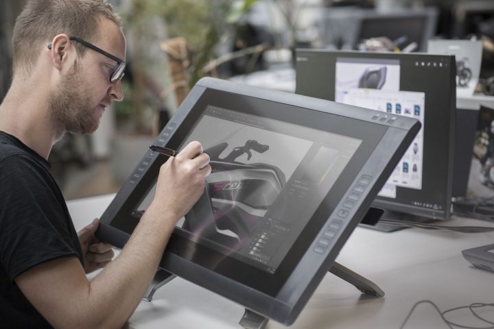 BMW Motorrad Concept 9cento Design Process Sketching on the Cintiq