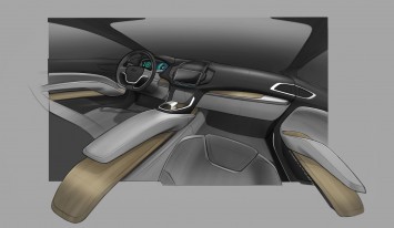 Ford S MAX Concept Interior Design Sketch by Robert Engelmann