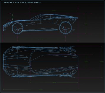 Jaguar Design Sculpture by RCA students - CAD wireframe views