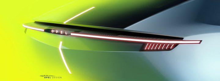 Opel Experimental Concept Design Sketch Render Tail Lights