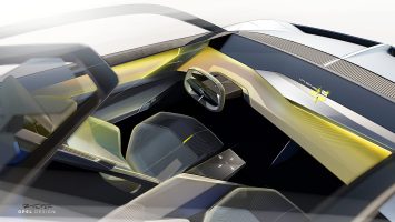 Opel Experimental Concept Interior Design Sketch Render