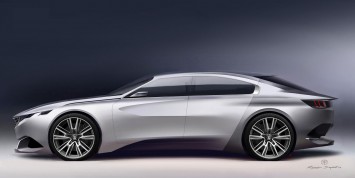 Peugeot Exalt Concept Design Sketch Rendering