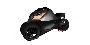 Peugeot Onyx Concept Scooter Design Sketch