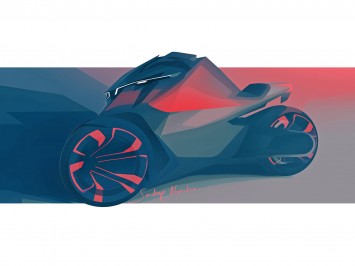 Peugeot Onyx Concept Scooter Design Sketch