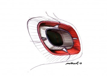 Smart Forjoy Concept Tail Lamp design sketch