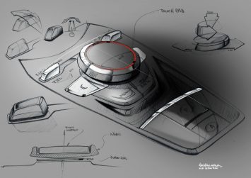 2014 Audi TT Interior Design Sketch Center tunnel