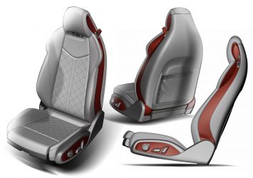 2014 Audi TT Interior Seats Design Sketches