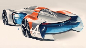 Alpine Vision Gran Turismo Concept Design Sketch by Andrey Basmanov