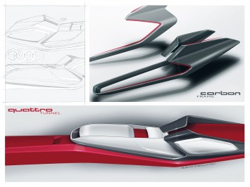 Audi Quattro Sport E-Tron Concept-Interior Design Sketches