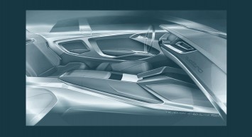 Audi Sport quattro Concept Interior Design Sketch