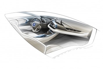 BMW i8 - Interior Design Sketch