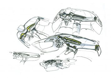 Kia Ceed Interior Design Sketches