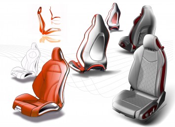 New Audi TT Interior Design Sketch Seats