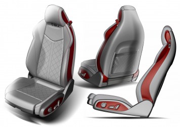 New Audi TT Interior Design Sketch Seats