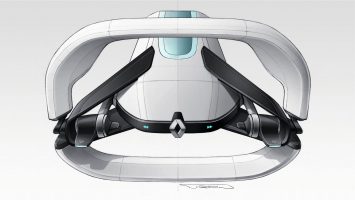 Renault Symbioz Concept Interior Design Sketch Render by Vincent Turpin