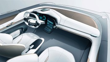 Renault Symbioz Concept Interior Design Sketch Render by Vincent Turpin