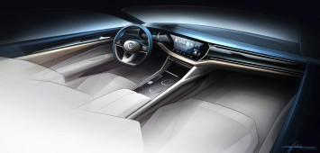 Volkswagen T Prime Concept GTE Interior Design Sketch Render