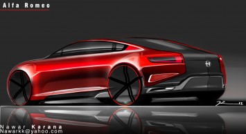 Alfa Romeo Design Sketches by Nawar Karana