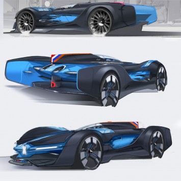 Alpine Vision Gran Turismo Concept Design Sketches by Laurent Negroni