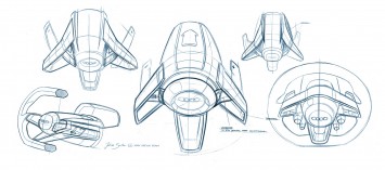 Audi Sport quattro Concept Interior Design Sketch Steering Wheel