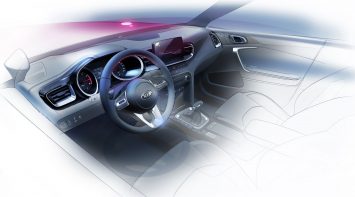 Kia Ceed Interior Design Sketch Render