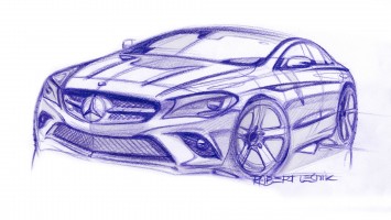 Mercedes-Benz Concept Style Coupe Design Sketch