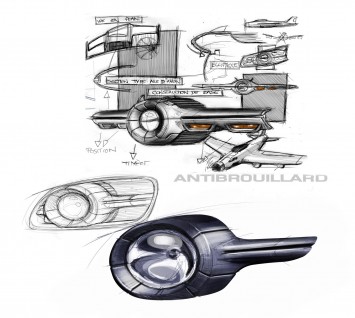 Peugeot 208 - Fog Light Design Sketch