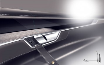 Volvo Concept Coupe Interior Door Panel design sketch