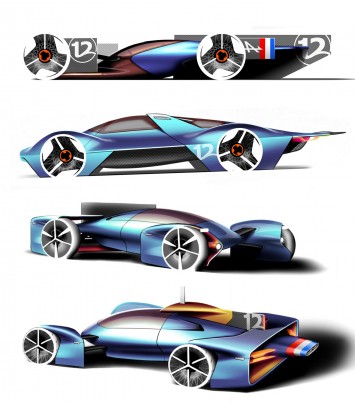 Alpine Vision Gran Turismo Concept Design Sketches by Joe Reeve