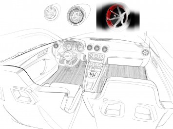 Audi TT ultra quattro concept - Interior Design Sketch