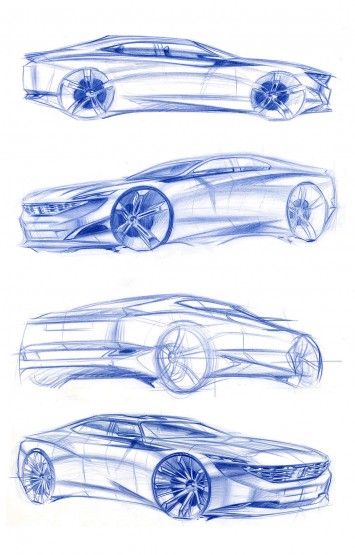 Peugeot Exalt Design Sketches by Chief Designer Romain Saquet