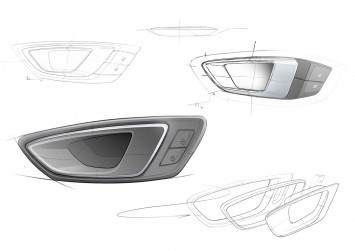 SEAT Leon ST Interior - Door Handle Design Sketches