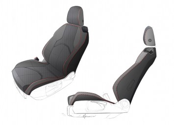 SEAT Leon ST Interior - Seat Design Sketch