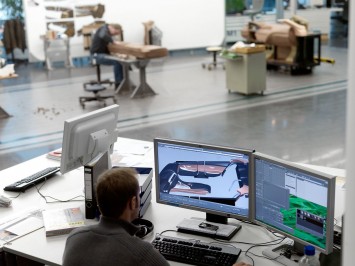 Stefan Bergmann working on the CAS model of the BMW 6 Series Gran Coupe