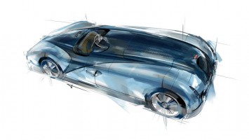 1937 Bugatti Type 57G Tank - Design Sketch