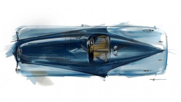 1937 Bugatti Type 57G Tank - Top down design sketch