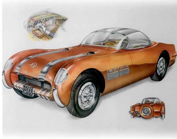 1954 Pontiac Bonneville Special Design Render Illustration