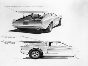 1966 Ford Mustang Mach 1 Concept - Design Sketch