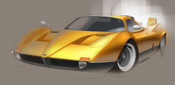 1968 Pagani Zonda Concept - Design Sketch Render