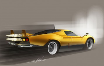 1968 Pagani Zonda Concept - Design Sketch Render