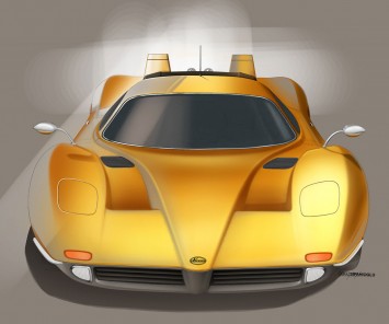 1968 Pagani Zonda Concept - Design Sketch Render