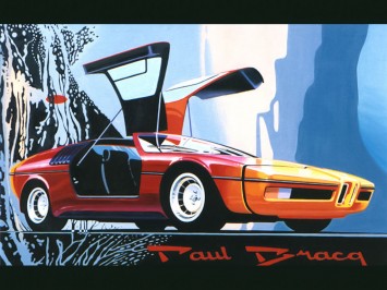 1972 BMW Turbo Concept - Illustration by Paul Bracq