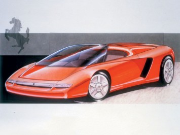 1989 Pininfarina Ferrari Mythos Design Sketch