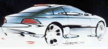 1990 Ford Mustang Schwartzeneggar Concept - Design Sketch