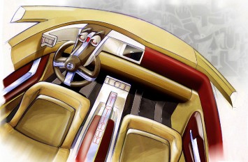 2004 Nissan Qashqai Concept - Interior Design Sketch