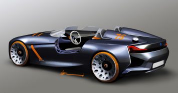 2011 BMW 328 Hommage Concept Design Sketch Render by Christopher Weil