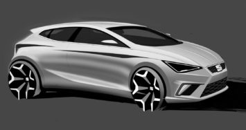 2017 Seat Ibiza Design Sketch Render