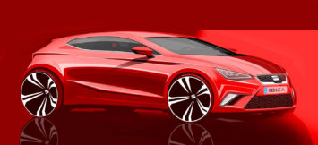 2017 Seat Ibiza Design Sketch Render