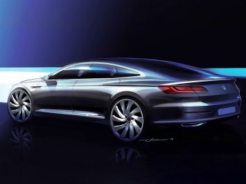 2017 Volkswagen Arteon Design Sketch by Tobias Suehlmann