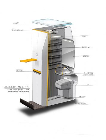 2017 Volkswagen California XXL Camper Concept Interior Design Sketch